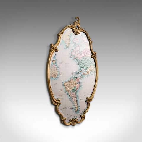 Large Vintage Wall Mirror, English, Gilt, Glass, Overmantel, Hall, Rococo Taste