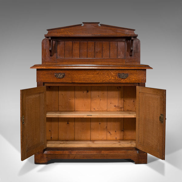 Antique Chiffonier, Scottish, Oak, Sideboard, Cabinet, Victorian, C.1860