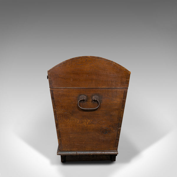 Large Antique Shipping Chest, English, Oak, Carriage Trunk, Georgian, Circa 1800