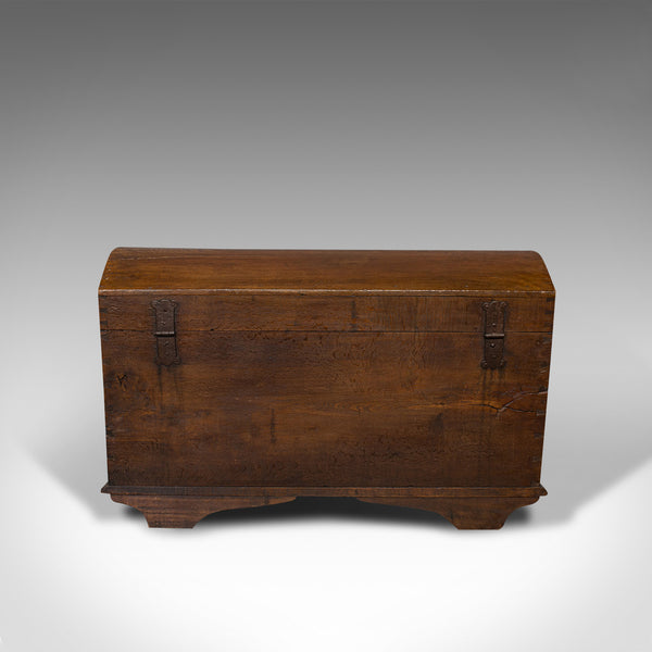 Large Antique Shipping Chest, English, Oak, Carriage Trunk, Georgian, Circa 1800