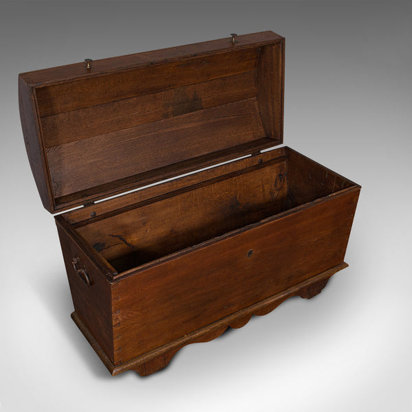 Large Antique Shipping Chest, English, Oak, Carriage Trunk, Georgian, Circa 1800