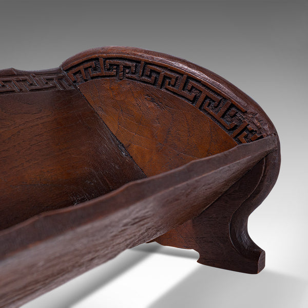 Antique Carved Book Stand, Oriental, Mahogany, Rack, Dragon Motif, 19th Century