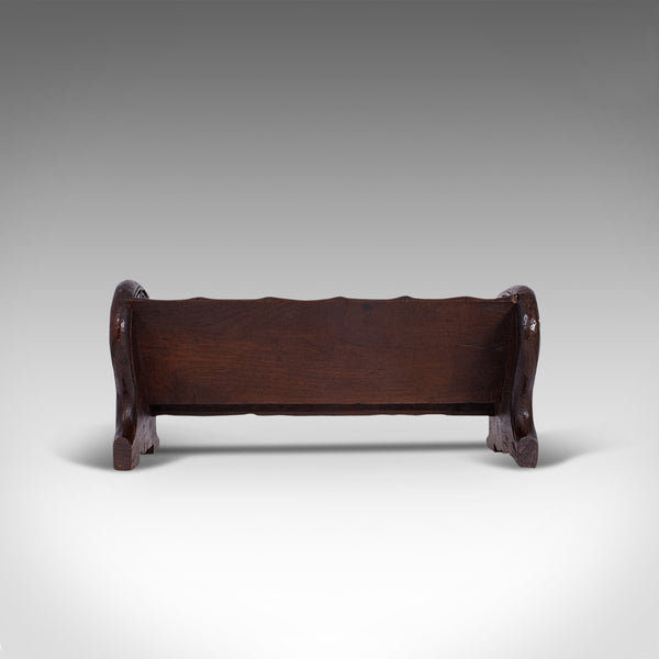 Antique Carved Book Stand, Oriental, Mahogany, Rack, Dragon Motif, 19th Century