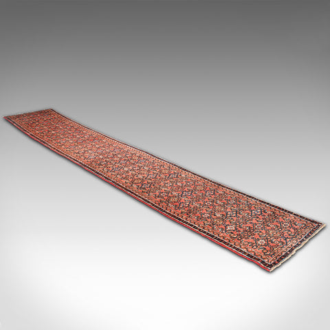 Long 17 Foot Vintage Malayer Runner, Persian, Hall, Rug, Carpet, 20th Century