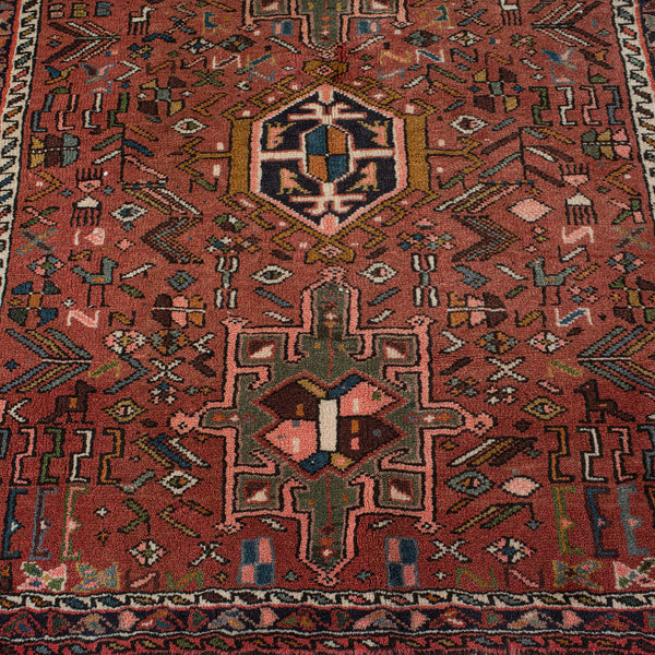 Long 12' 9" Vintage Karajar Runner, Persian, Entrance Hall, Carpet, Circa 1930