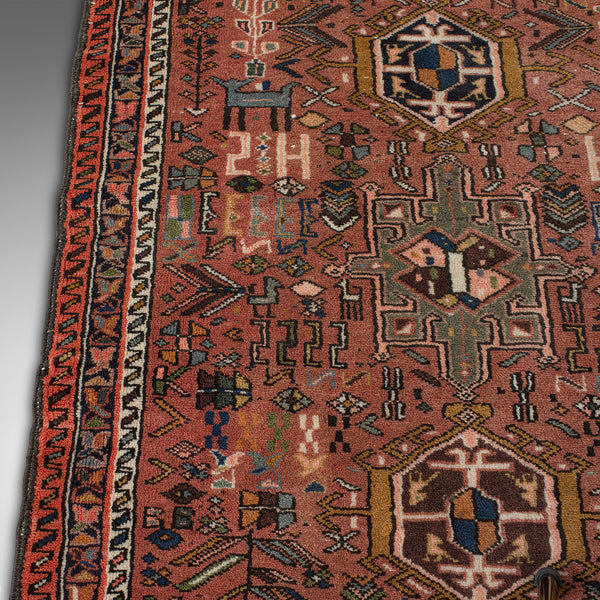 Long 12' 9" Vintage Karajar Runner, Persian, Entrance Hall, Carpet, Circa 1930