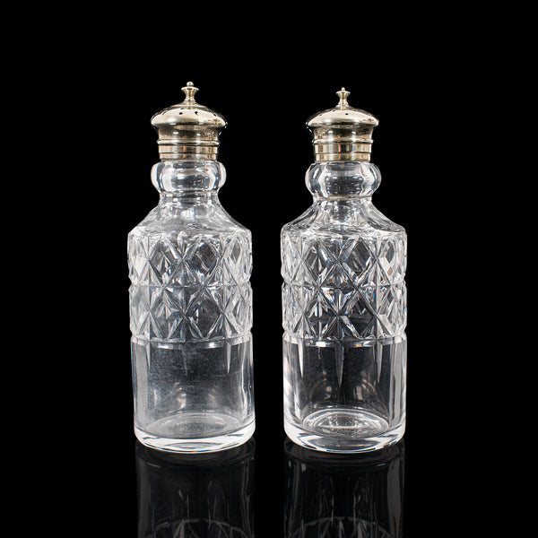 Antique Condiment Serving Set, English, Silver Plate, Table, Ashbury, Edwardian