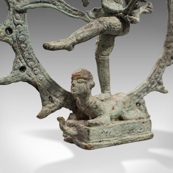 Antique Shiva Nataraja Figure, Indian, Chola Bronze, Mystic Statue, 17th Century