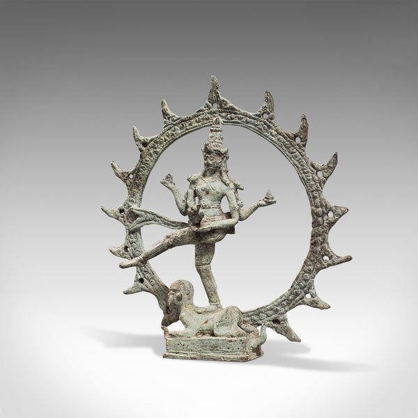 Antique Shiva Nataraja Figure, Indian, Chola Bronze, Mystic Statue, 17th Century