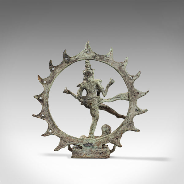 Antique Shiva Nataraja Figure, Indian, Chola Bronze, Mystic Statue, 17th Century