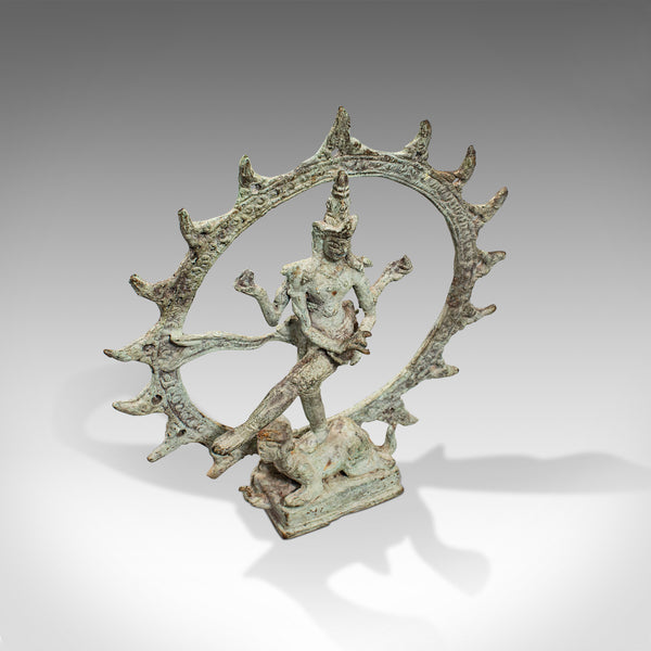 Antique Shiva Nataraja Figure, Indian, Chola Bronze, Mystic Statue, 17th Century
