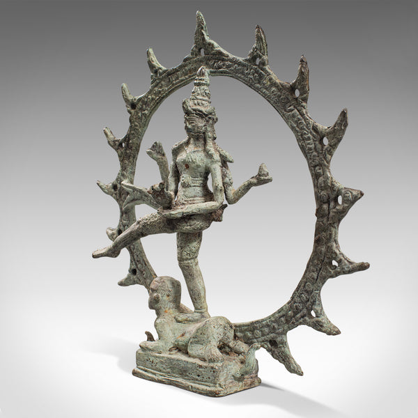 Antique Shiva Nataraja Figure, Indian, Chola Bronze, Mystic Statue, 17th Century