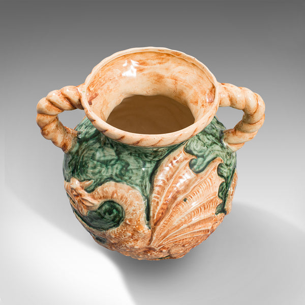 Antique Decorative Vase, Continental, Ceramic, Baluster Urn, Dragon, Victorian
