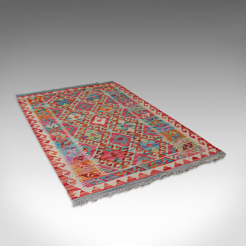 Small Vintage Choli Kilim Rug, Persian, Hand-woven, Decorative Carpet, C.1960