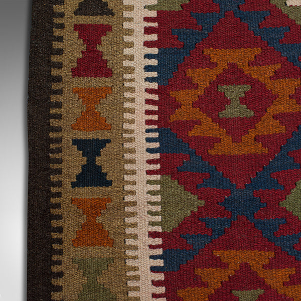 Small Vintage Maimana Kilim Carpet, Middle Eastern, Prayer Mat, Rug, Circa 1970