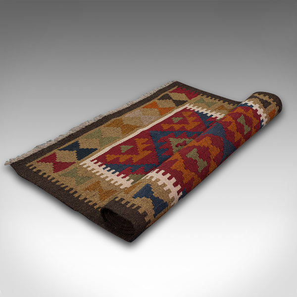 Small Vintage Maimana Kilim Carpet, Middle Eastern, Prayer Mat, Rug, Circa 1970