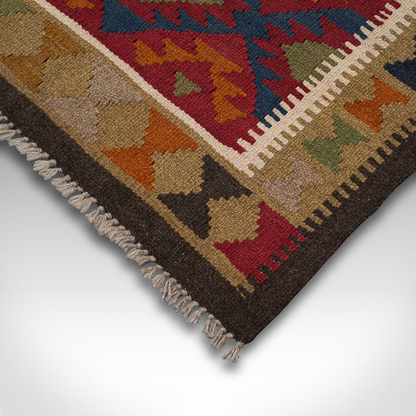 Small Vintage Maimana Kilim Carpet, Middle Eastern, Prayer Mat, Rug, Circa 1970