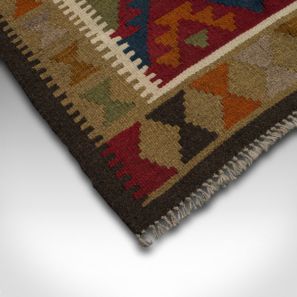 Small Vintage Maimana Kilim Carpet, Middle Eastern, Prayer Mat, Rug, Circa 1970