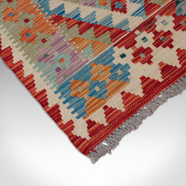 Vintage Choli Kilim Runner, Persian, Hand Woven, Decorative Hall Carpet, C.1960