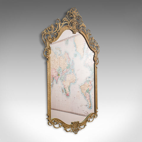 Large Antique Wall Mirror, Italian, Gilt Metal, Hall, Bedroom, Rococo, Victorian
