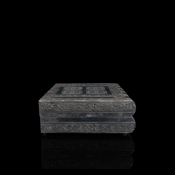 Vintage Decorative Jewellery Box, Indian Silver, Vanity Case, Late 20th Century
