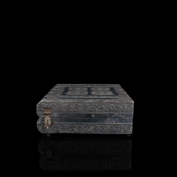 Vintage Decorative Jewellery Box, Indian Silver, Vanity Case, Late 20th Century
