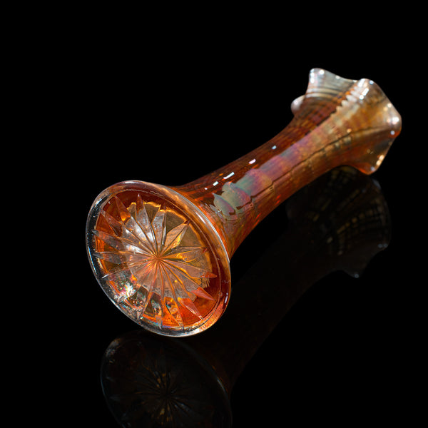 Small Vintage Flower Vase, English, Carnival Glass, Posy, Mid 20th, Circa 1950
