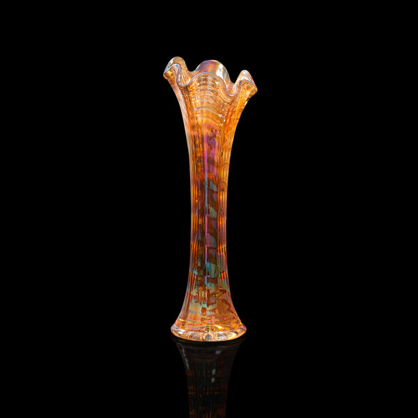 Small Vintage Flower Vase, English, Carnival Glass, Posy, Mid 20th, Circa 1950
