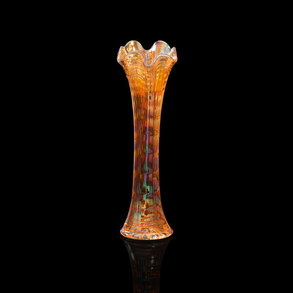 Small Vintage Flower Vase, English, Carnival Glass, Posy, Mid 20th, Circa 1950