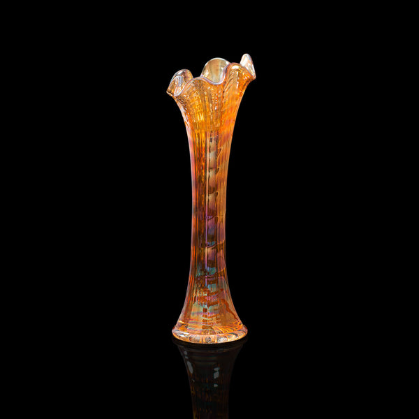 Small Vintage Flower Vase, English, Carnival Glass, Posy, Mid 20th, Circa 1950