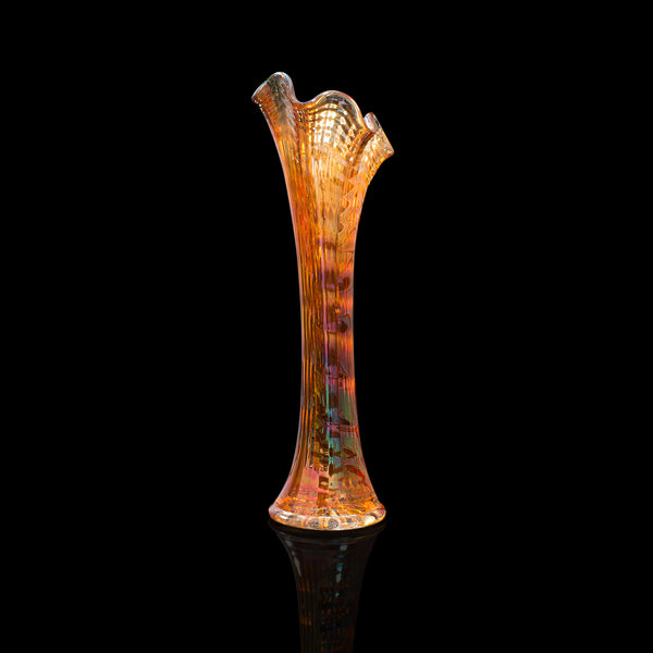 Small Vintage Flower Vase, English, Carnival Glass, Posy, Mid 20th, Circa 1950