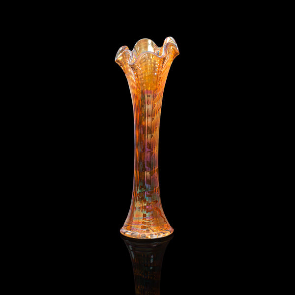 Small Vintage Flower Vase, English, Carnival Glass, Posy, Mid 20th, Circa 1950