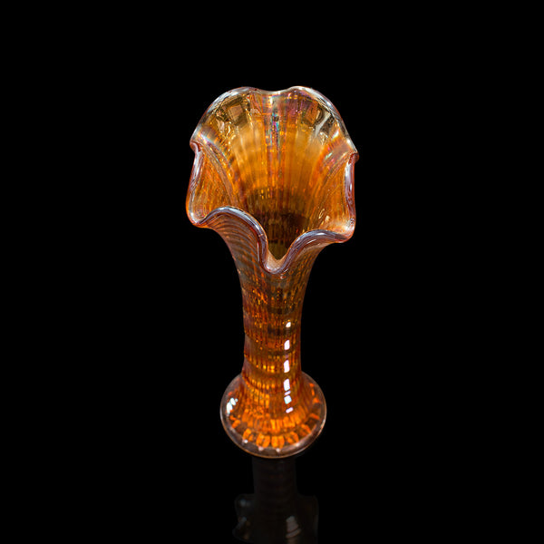 Small Vintage Flower Vase, English, Carnival Glass, Posy, Mid 20th, Circa 1950