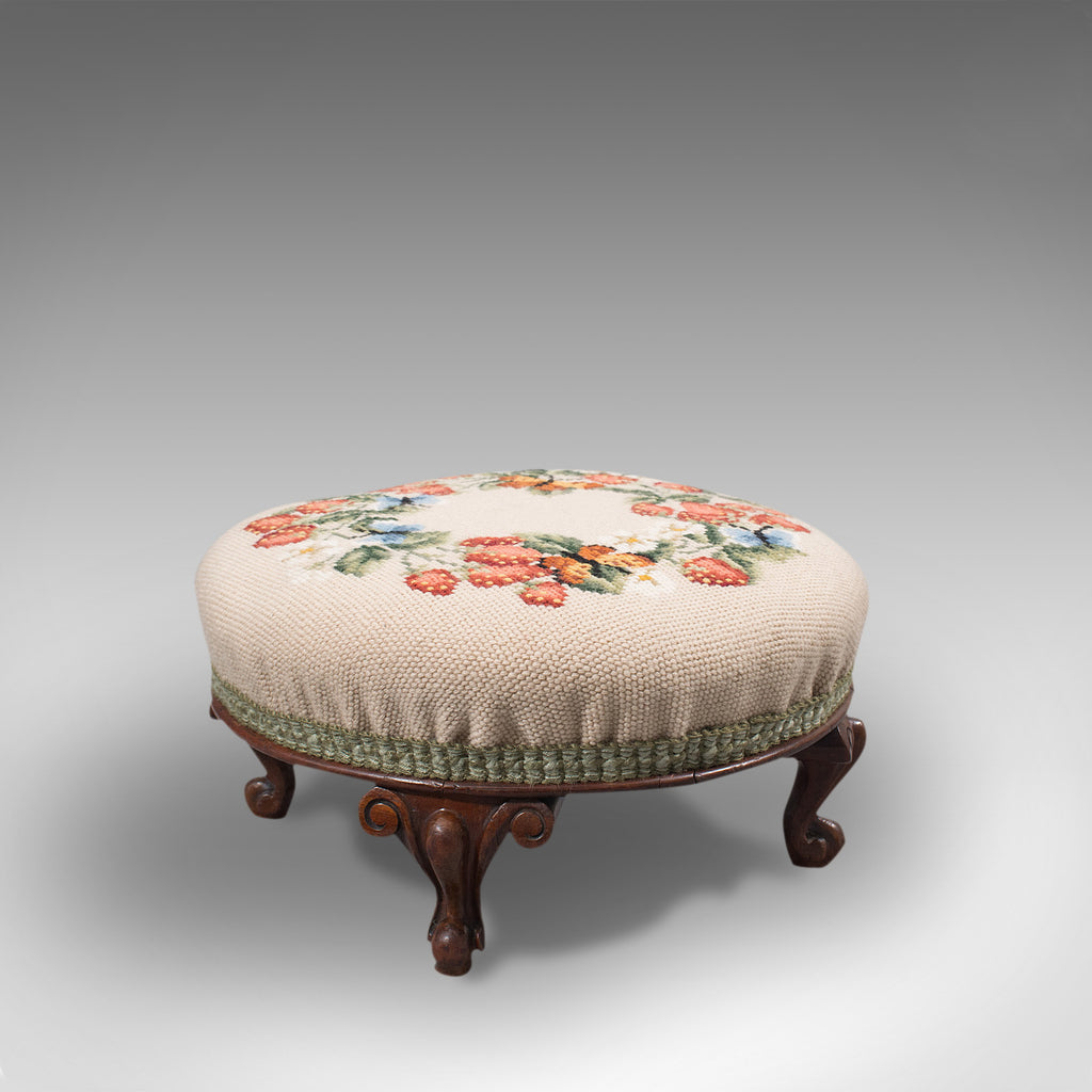 Small clearance tapestry footstool