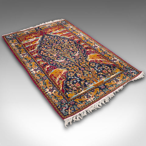 Vintage Tree Of Life Rug, Persian, Decorative, Hall, Lounge, Carpet, Circa 1960