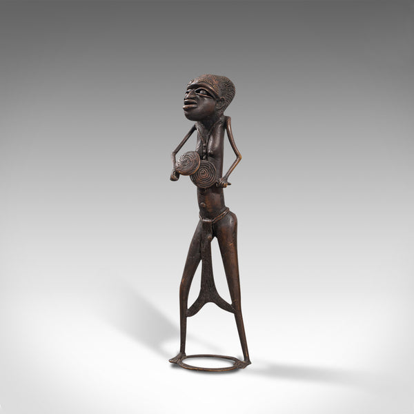 Tall Antique Tribal Figure, West African, Benin Kingdom, Female Statue, C.1900