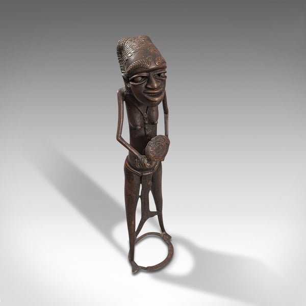 Tall Antique Tribal Figure, West African, Benin Kingdom, Female Statue, C.1900