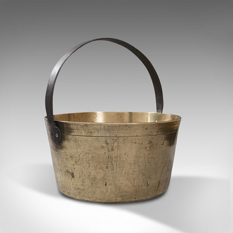 Heavy Antique Jam Pan, English, Brass, Preserve, Cooking Pot, Georgian, C.1800