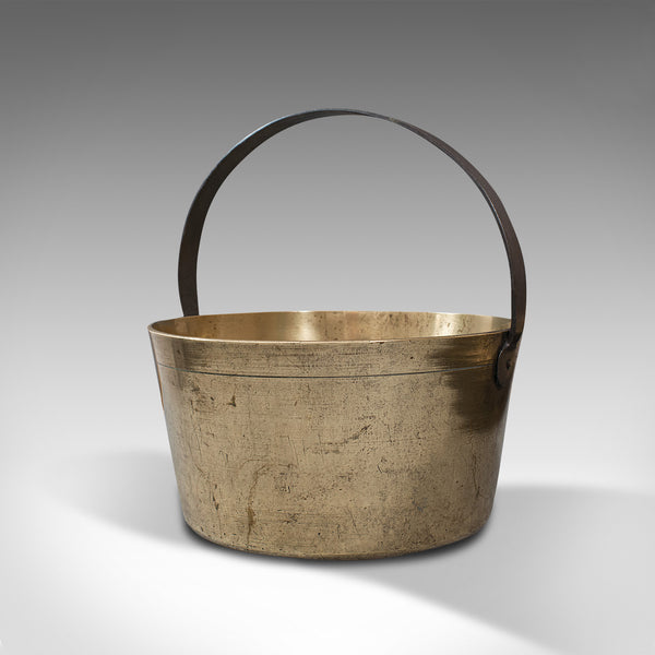 Heavy Antique Jam Pan, English, Brass, Preserve, Cooking Pot, Georgian, C.1800