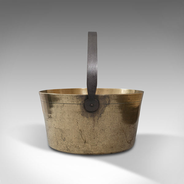 Heavy Antique Jam Pan, English, Brass, Preserve, Cooking Pot, Georgian, C.1800