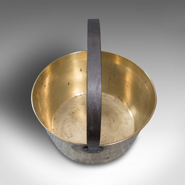 Heavy Antique Jam Pan, English, Brass, Preserve, Cooking Pot, Georgian, C.1800