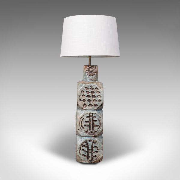 Vintage Table Lamp, English, Ceramic, Side Light, After Troika, 20th Century