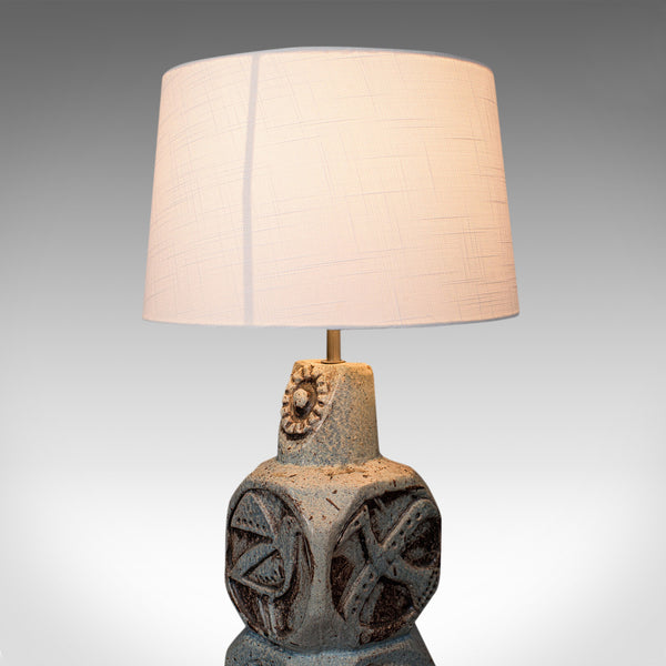 Vintage Table Lamp, English, Ceramic, Side Light, After Troika, 20th Century