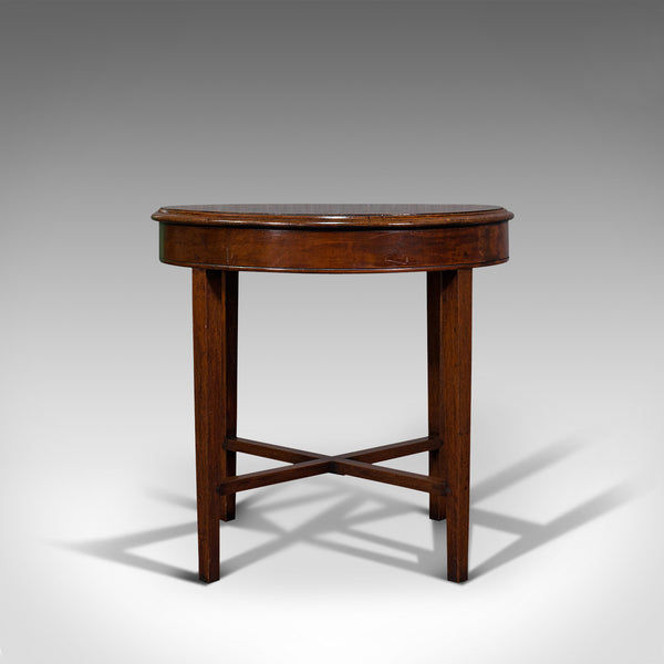 Antique Circular Coffee Table, English, Oak, Lamp, Side, Victorian, Circa 1880