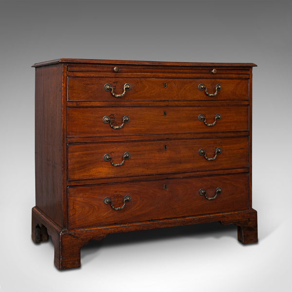 Antique Bachelor's Chest of Drawers, English, Flame Mahogany, Georgian, C.1780