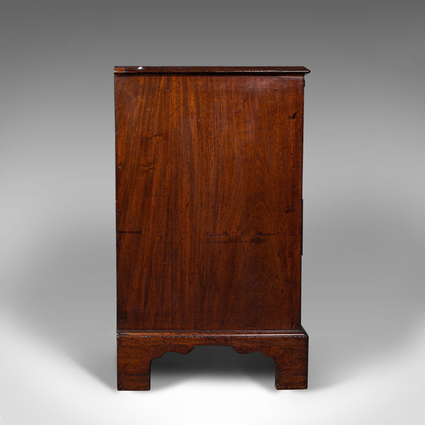 Antique Bachelor's Chest of Drawers, English, Flame Mahogany, Georgian, C.1780