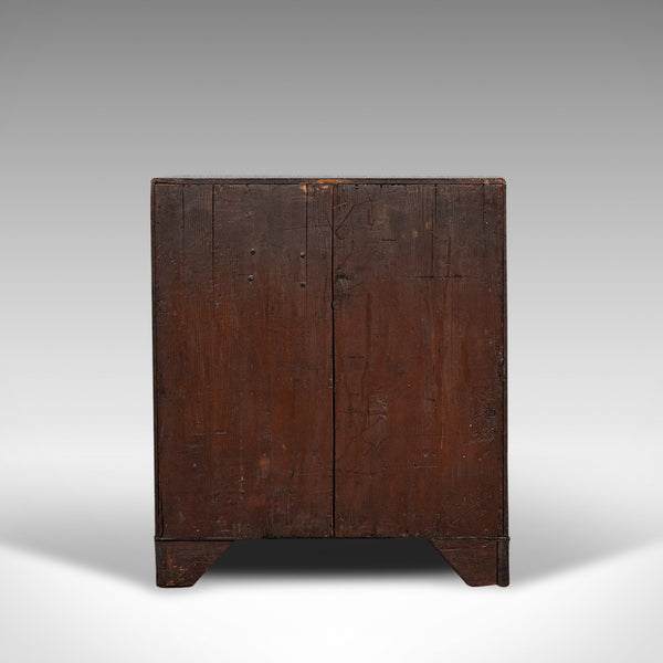 Compact Antique Chest of Drawers, English, Mahogany, Bedside Stand, Georgian
