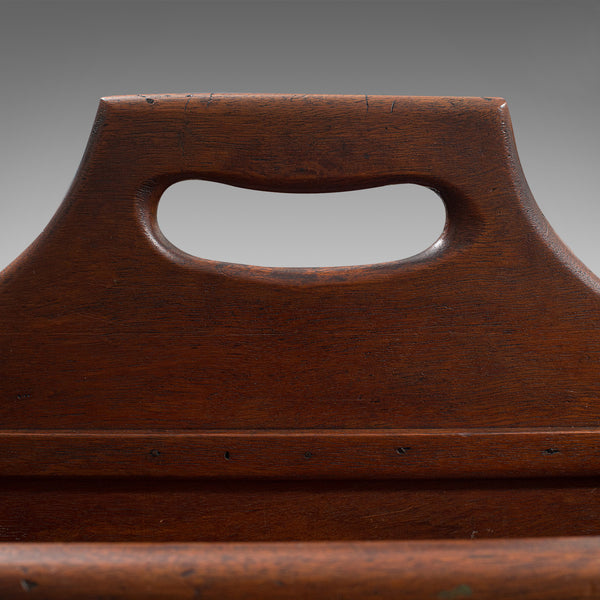 Antique Cobbler's Carry Tray, English, Mahogany, Tool Box, Cutlery, Edwardian