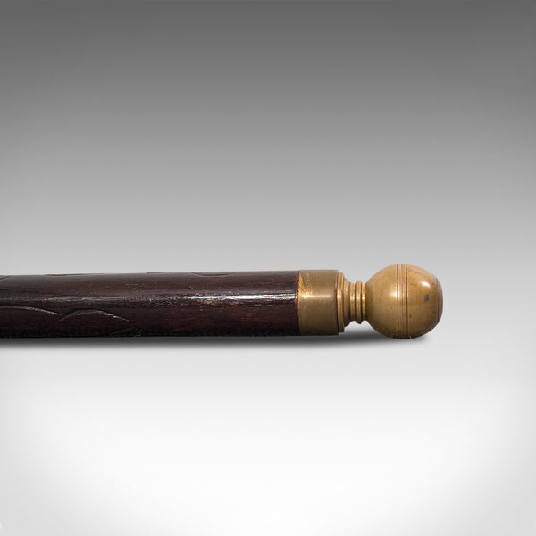 Vintage Gadget Cane, Continental, Hardwood, Walking Stick, Snooker Cue, C.1940