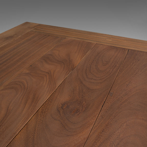 Large Antique Refectory Table, English, Teak, Mahogany, Dining, Industrial, 1900